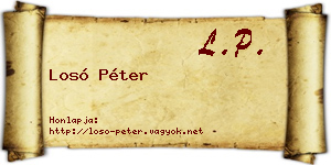 Losó Péter névjegykártya