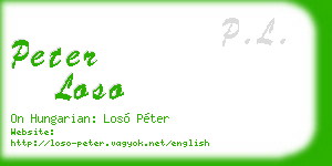 peter loso business card